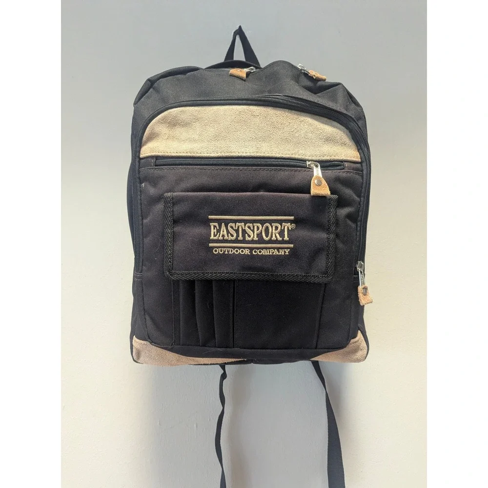 Vintage Eastsport Cyber-Trecker Backpack NWT Black Tan Y2K Taiwan 110551W3